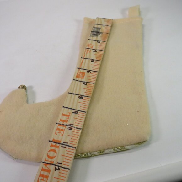 Brocade and Tapestry Stocking burgundy & gold one sided Christmas Victorian - Picture 7 of 7